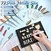 Motiskyy 72 Pcs Metallic Permanent Markers Bulk Metallic Marker Pens Medium Tip Quick Dry Paint Pen for DIY Crafts Artist Illustration Gift Card Making(Multicolor)