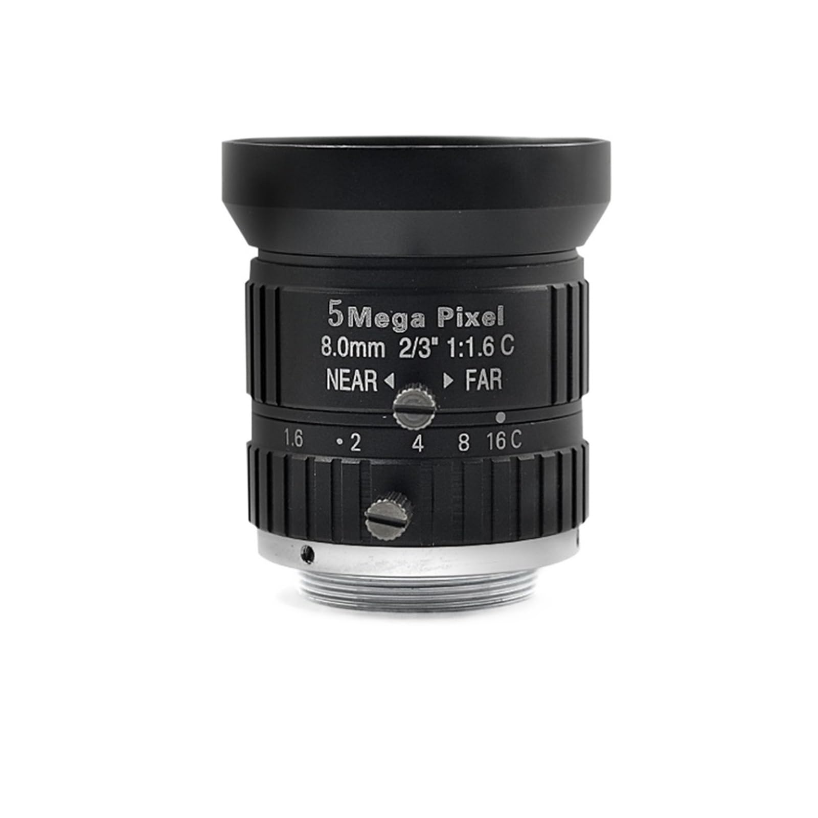 Microscope Lens, HD Lens 5Megapixel 8MM C Mount Aperture F1.6 FAormat 2/3" for Surveillance Security IP Camera CCTV Accessories