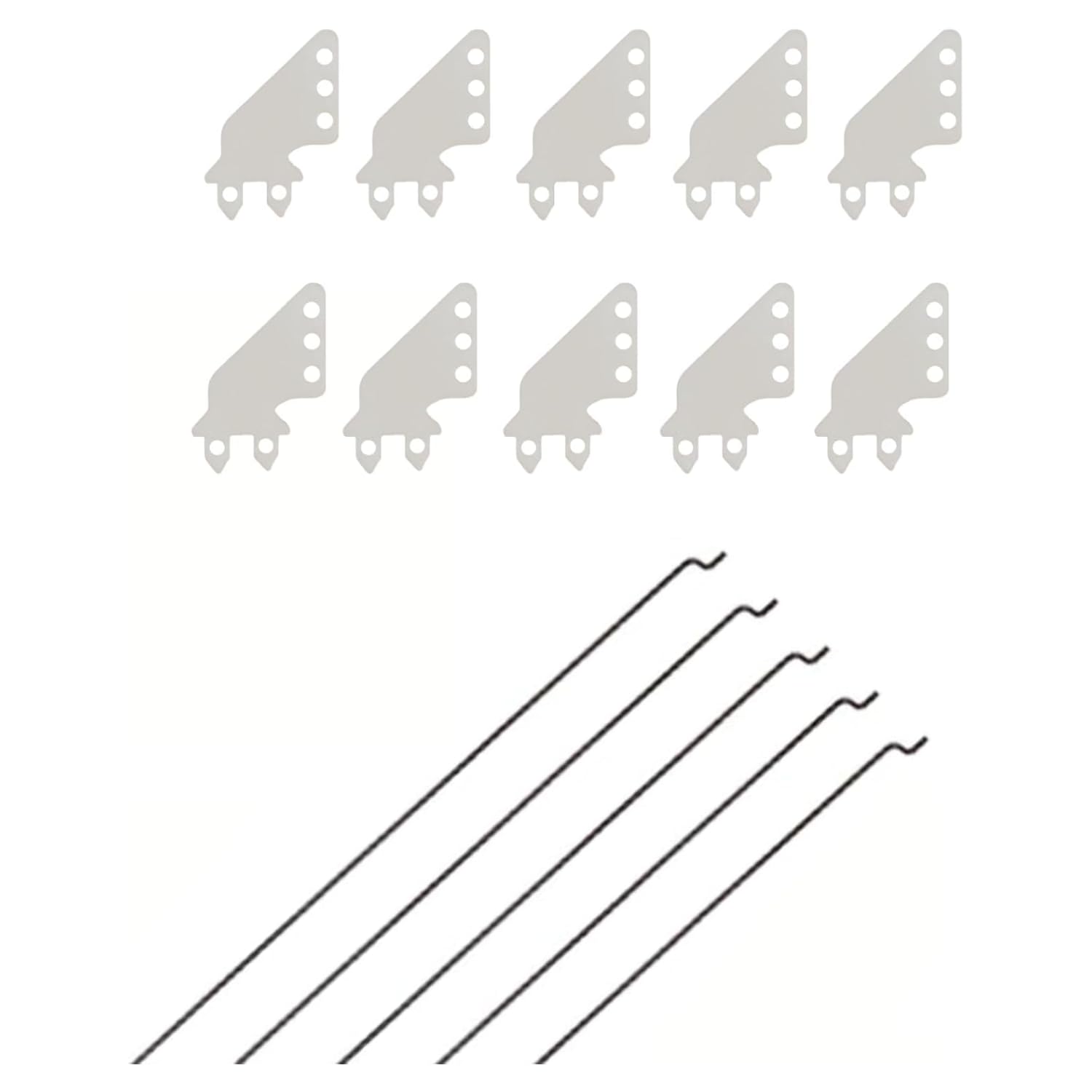 FlyingMachines 2Set of Control Horns Made in India (Pack of 10) & 5pcs 1.5 * 350mm Push Rod Non Hardened-picture-25
