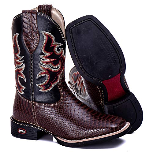 Bota Masculina texana Country anaconda Cano Longo Legitimo Couro Boviino 802 rodeio (39, 802-cafe)