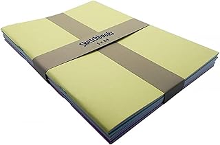West - A4 Sketchbook - Assorted Pastel Colours - Pack of 5 - A4 Sketchbook, Ideal for School Supplies - Art Book in 5 Pack - Pencil & Watercolour Sketchbook - 40 Pages of Acid Free Drawing Paper