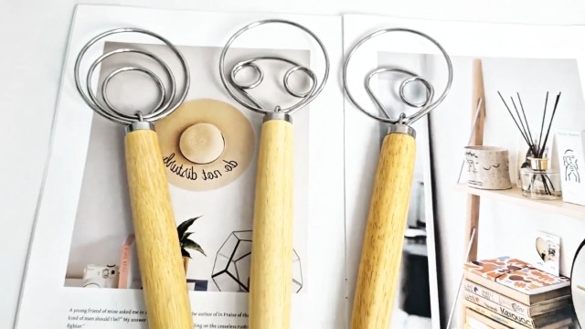 Valuehall Frusta per Pasta Danese 2 Pezzi Inossidabile Acciaio Impasto