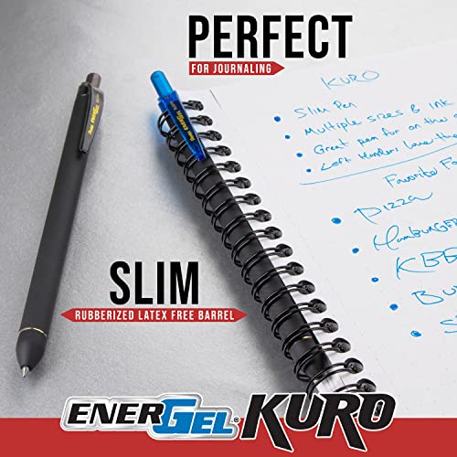 Pentel Energel Kuro Liquid Gel Pen, (0.7Mm) Medium Line, Assorted Ink, 8 Pack (Bl437R1Bp8M) #TOP1