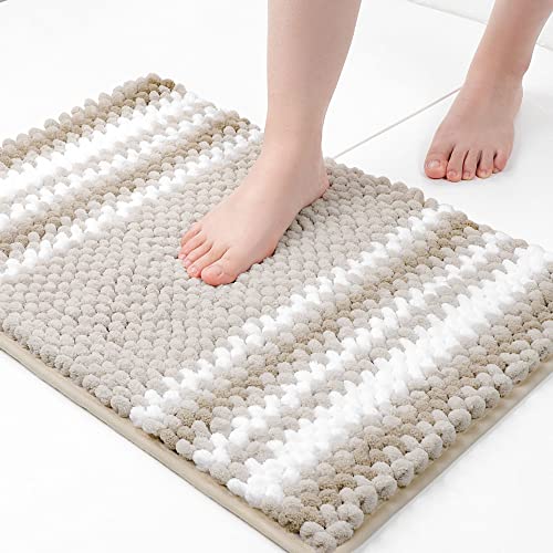 Tapis de bain antidérapant lavable en machine lot de 2 blanc - 6
