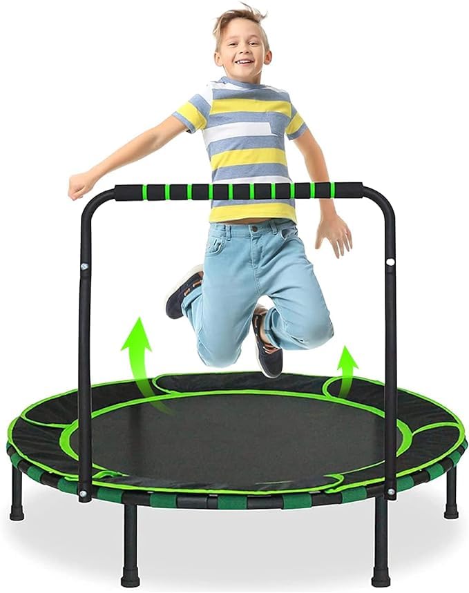 Trampoline pour enfants 91,4 cm mini trampoline de fitness avec barre de maintien
