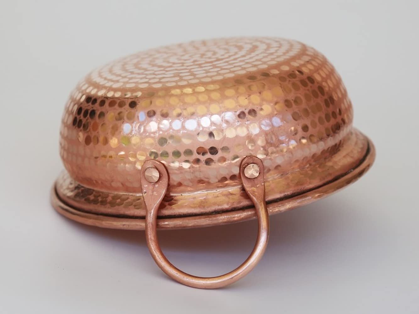 Amazon | 手作り銅鍋 両手鍋 （蓋付き）小さなスープポット 卓上