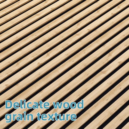 Image of Wood Slat Acoustic Wall Panels, Warm Pine, 4 Pack, 47.2 x 23.6 in