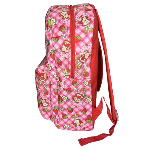 Fast Forward Strawberry Shortcake Pink Backpack, 16 inch, Floral Design3