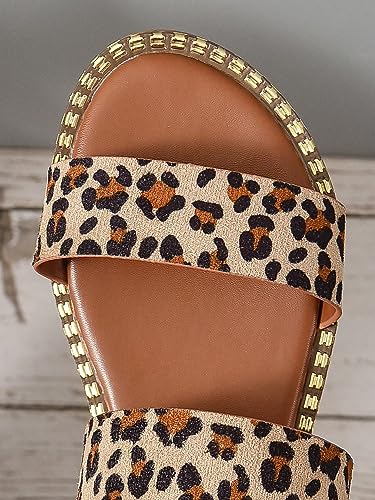 Women's Double Band Slide Sandals Summer Flat Sandals3