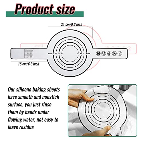 image for Patelai 2 Pieces Silicone Baking Mat for Dutch Oven Bread Baking Non-s