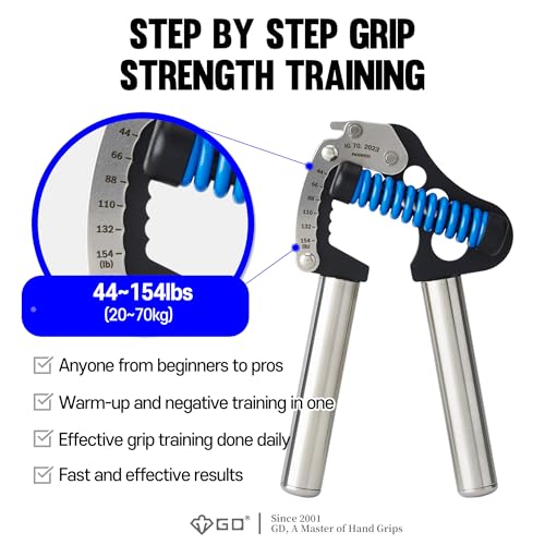 GD Iron Grip 70 - Fortalecedor de mano (agarre de mano ajustable) Entrenador de fuerza de muñeca y antebrazo - Imagen 5