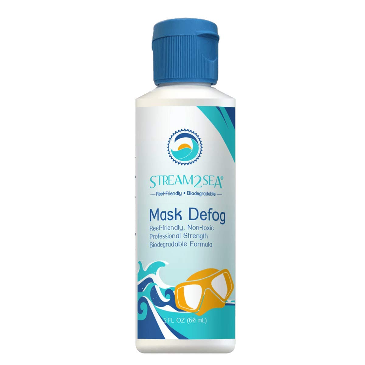 STREAM 2 SEA Reef Safe Anti-Fog Spray for Swim Goggles, Snorkel, Scuba & Ski Masks – Defogger for Diving, Snorkeling – 2Fl Oz