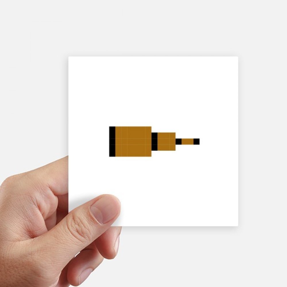 Sticker carré multicolore Summer Sail Brown Fort Pixel pour ordinateur portable et moto 8Pcs