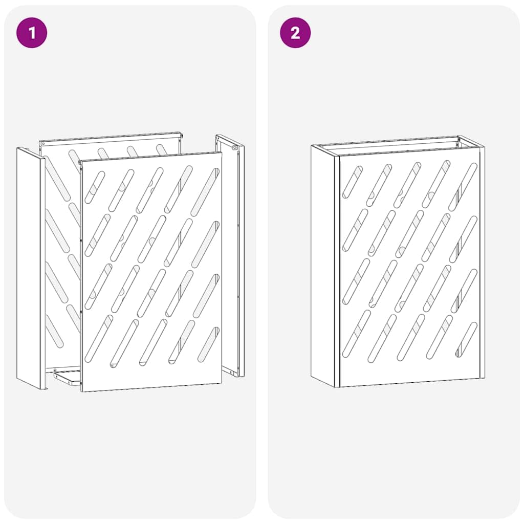 vidaXL Porte-Parapluie Blanc Acier 28x12x41 cm Moderne Design rectangulaire