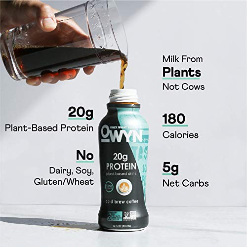 Owyn - 100% Vegan Plant-Based Protein Shakes | Cold Brew Coffee, 12 Fl Oz | Dairy-Free, Gluten-Free, Soy-Free, Tree Nut-Free, Egg-Free, Allergy-Free, Vegetarian #TOP2