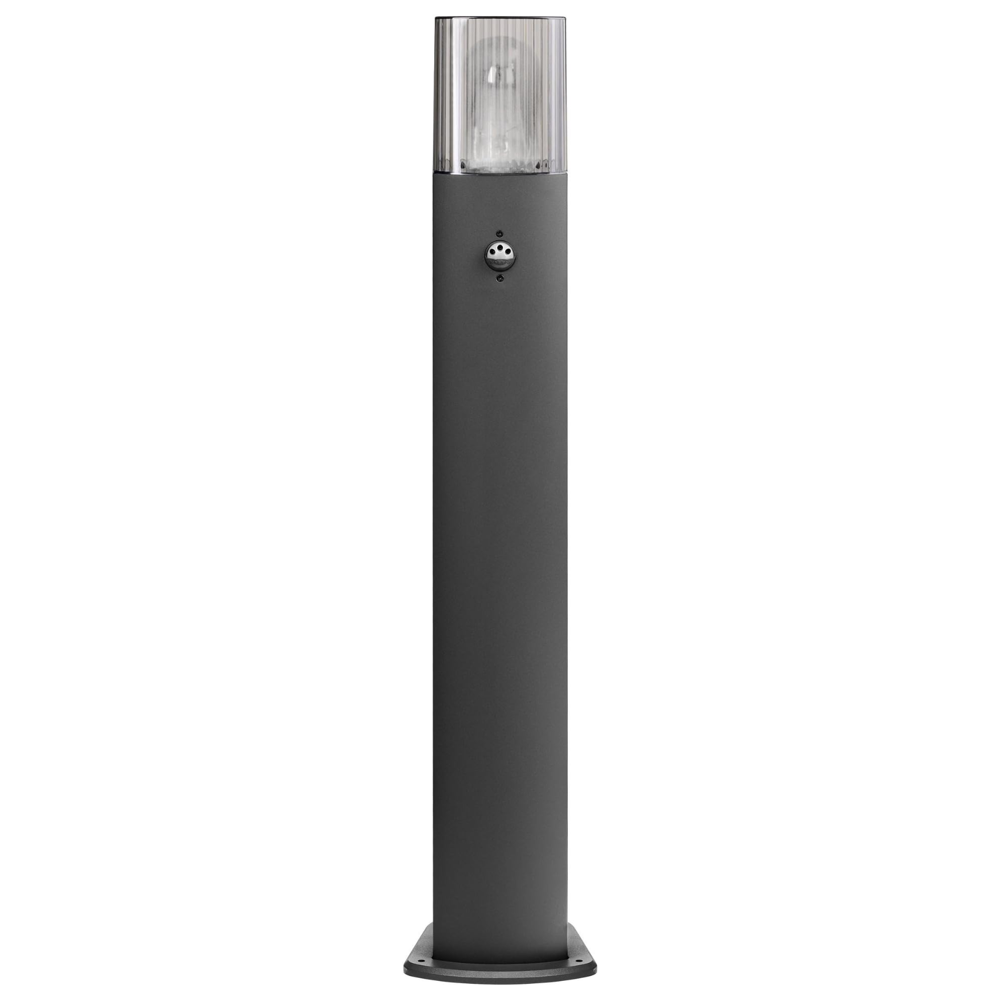 Paletto Luce da Giardino Esterno per Sentieri Vialetti Terrazze IP54 Palo Lampada da Terra Esterno Illuminazione Esterna Base E27 Lampadina non Inclusa (con sensore di movimento)