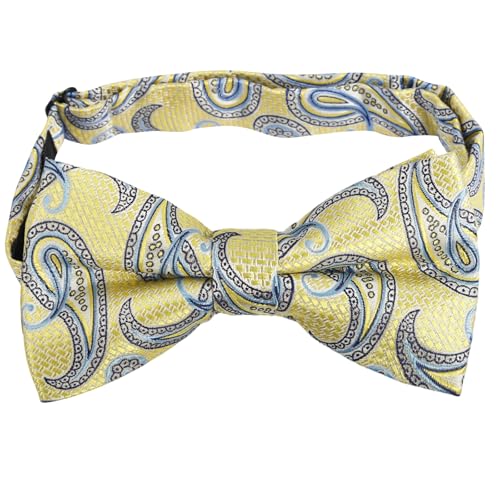 Image of Alizeal Mens 4pcs Vintage Paisley Bow Tie Set