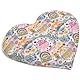 GIRAFFENLAND Leinsamenkissen Herz ca. 30x25cm - Bio Stoff Flower Power - Wärmekissen - Körnerkissen für Mikrowelle und Backofen