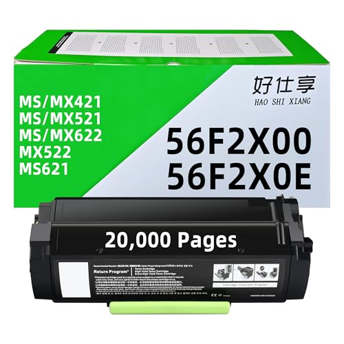 Toner reconditionné Lexmark 56F2X00 noir longue durée de 20000 pages pour MS621 et MX522