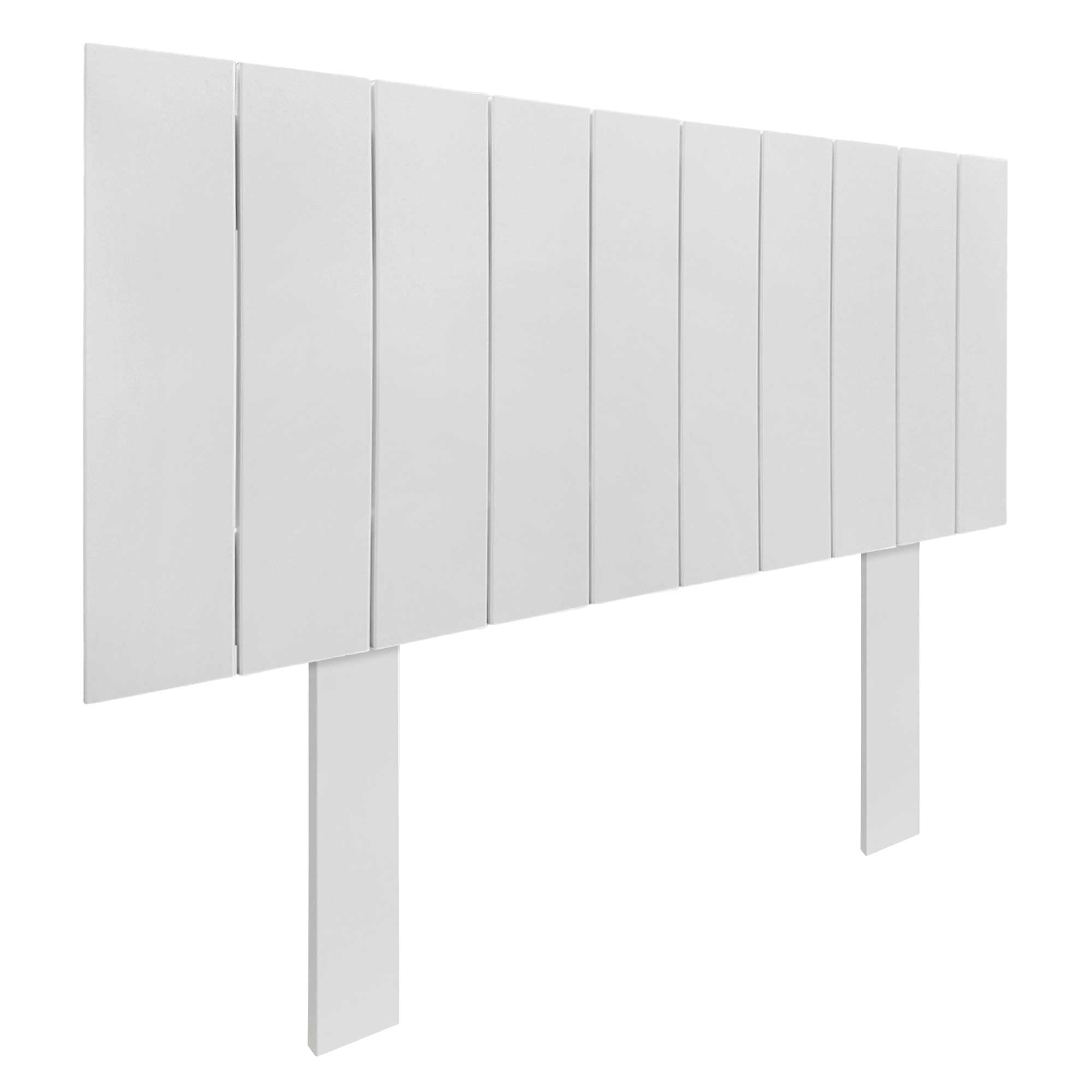 DHOME Cabecero de Madera reciclada DM con Patas Estilo Palet Vertical Cama Palets Herrajes incluidos (90cm, Blanco Sólido)