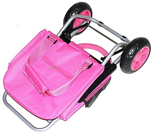 Image of dbest products Trolley Dolly Shopping Grocery Foldable Cart Storage Mom, Pink