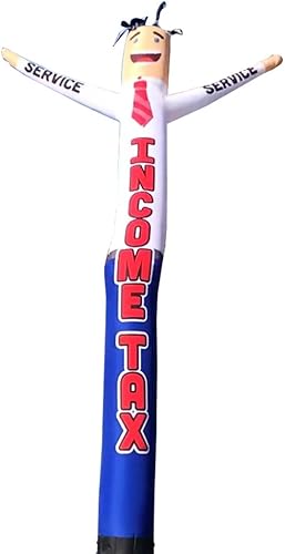 Hombre de servicio de impuestos sobre la renta 20 pies de alto tubo inflable hombre marioneta de baile accionado por aire para publicidad al aire