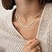 Turandoss Dainty Gold Thick Snake Choker - 14K Gold Paperclip Flat Herringbone Snake Chain Choker Paperclip Chain for Women 4MM Snake Chain Necklace