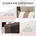 SOLAURA 5 Piece Patio Conversation Set Outdoor Furniture Set, Brown Wicker Lounge Chair with Ottoman Footrest, W/Coffee Table & Cushions (Beige) for Garden, Patio, Balcony, Deck