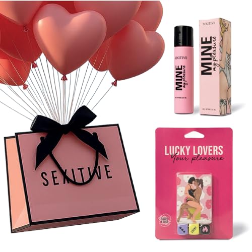 Regalos Sexys By Sexitive: “JUST FOR LADIES” Packaging rosa con toque glam donde encontrarás un juego Lucky Lovers Your Pleasure y un lubricante Mine.