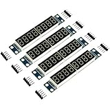 DEVMO 4pcs 8-Digit 7 Segment Module MAX7219 8 Bit Digital Segment Tube LED Display Module Supports Cascade Eight Bit Serial 3 IO Ports Compatible with Ar-duino MCU/51/AVR/STM32