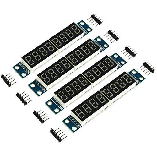 Devmo 4Pcs 8-Digit 7 Segment Module Max7219 8 Bit Digital Segment Tube Led Display Module Supports Cascade Eight Bit Serial 3 Io Ports Compatible With Ar-Duino Mcu/51/Avr/Stm32 #TOP18