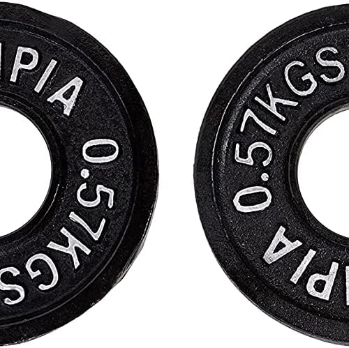 Ader Black Olympic Plates (1.25lbs) Pair, 2 Pieces