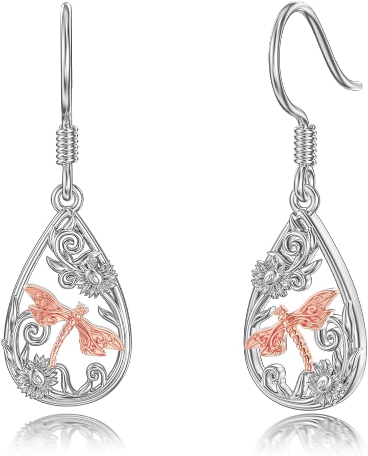 Cute Fox/Cat/Sloth Dangle Earrings 925 Sterling Silver Cute Animal Jewelry Gifts for Women