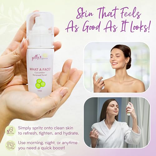 Gilly's Organics Gilly'S Organics, Astringente natural con aloe y árbol de té, minimiza los poros, niebla antiacné, prebase hidratante y zumbido, 85 ml - imagen 6