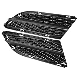 X AUTOHAUX 1 Pair 51117198901 51117198902 Left Right Side Car Front Bumper Exterior Lower Mesh Grill Fog Light Grille Black for BMW 328i 3.0L 2009 2010