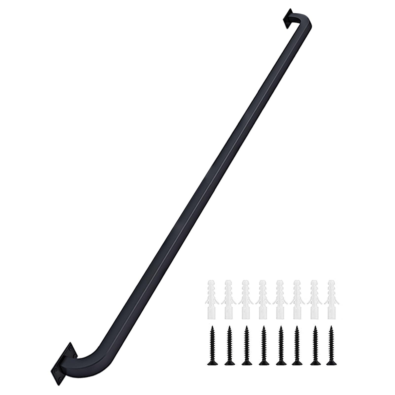LWJSOCP Stair handrail Modern Stair Handrail, Square Balusters for Indoor Stairs | Wrought Iron Hand Railings Indoor Outdoor Grab Bar Foot Rail Industrial (Size : 330cm
