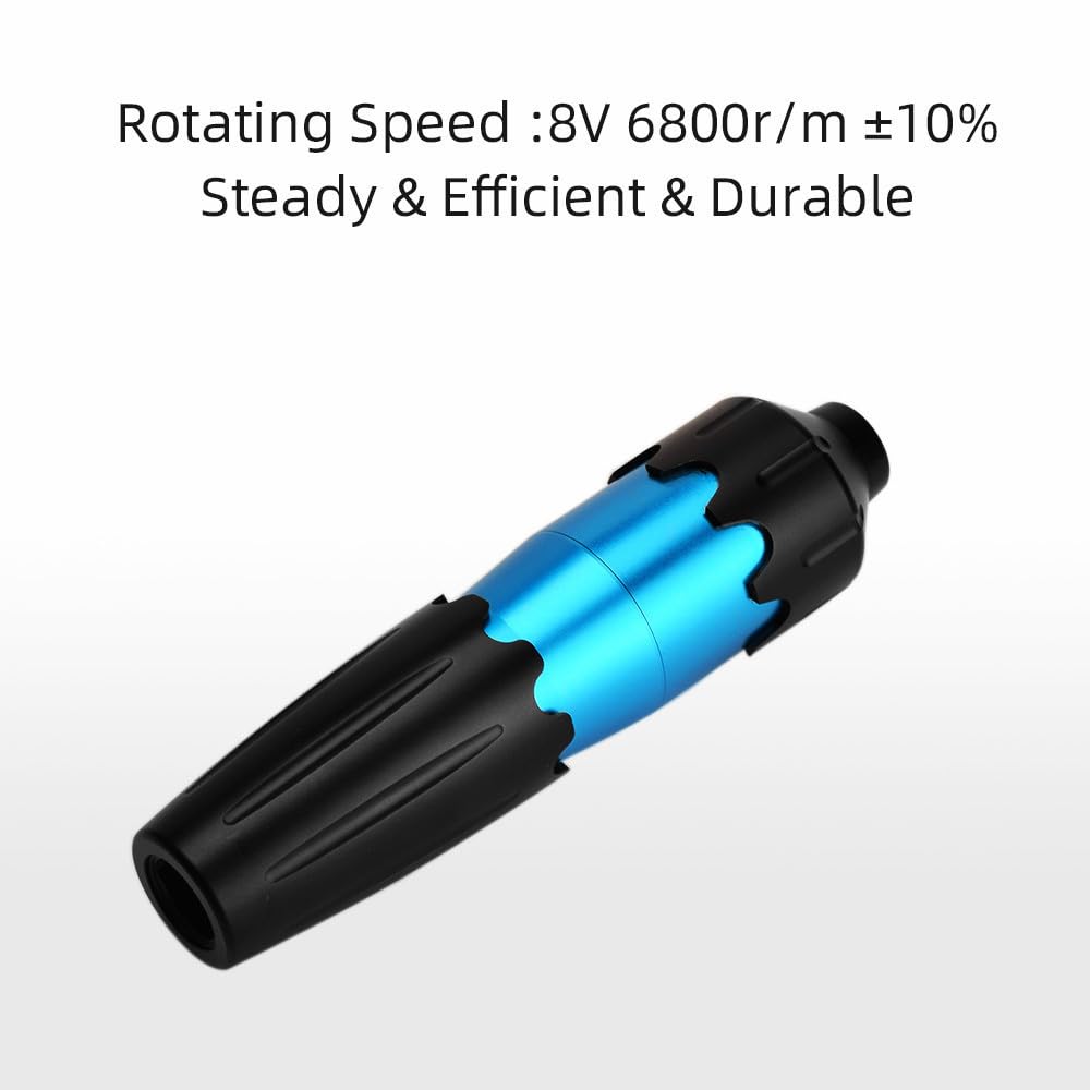 Penna rotativa per tatuaggi RCA - Macchina per tatuaggi professionale con corsa da 3,5 mm, motore da 6800 giri/min e corpo in lega di alluminio
