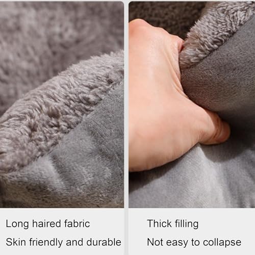 XXIUDEE Hundebett Medium, Orthopädisches Hundesofa, Anti-Angst-Haustierkissen, Weiches Warmes Quadratisches Hundehaus mit Rutschfestem Boden für Katze und Welpe (70 * 50 * 15cm, Grün)