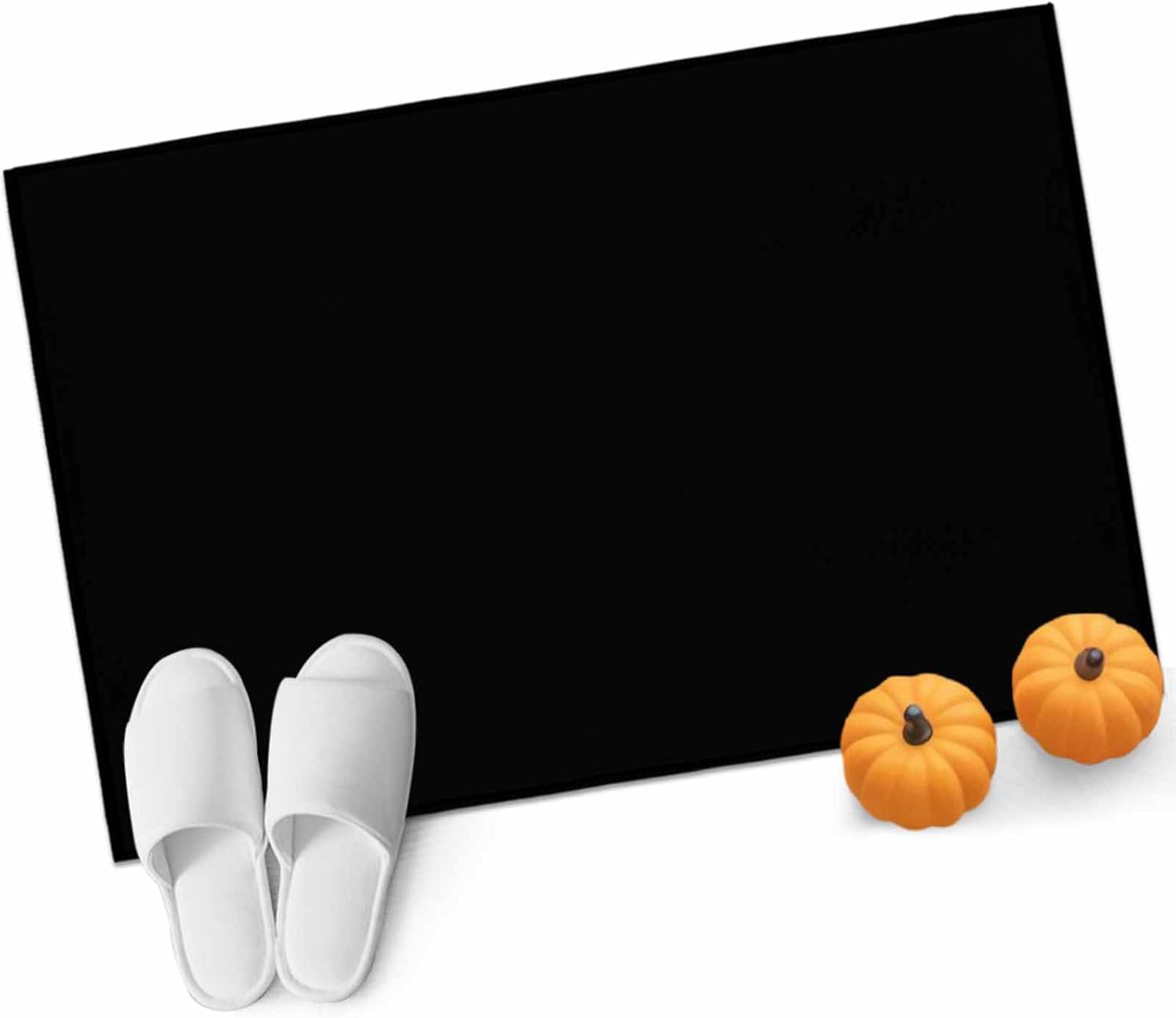 black 2x3 area rugs for living room, farmhouse solid black color non slip washable rug runner, modern art low pile indoor floor carpet mat bathroom rugs for bedroom, kids room, outdoor 2x3ft black