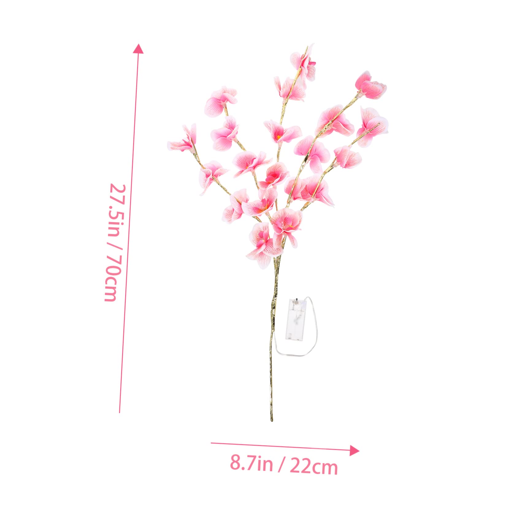 Happyyami Realistic Phalaenopsis Branches Led Light Simple Decor for Home for Friends Office Use