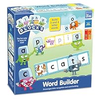 ALPHABLOCKS Word Builder Learning Game - Educational Toddler Games for Letter Recognition & Phonics - 20 Double-Sided Cards, 31 Letters, 4 Ways to Play - Word Games for Ages 3+