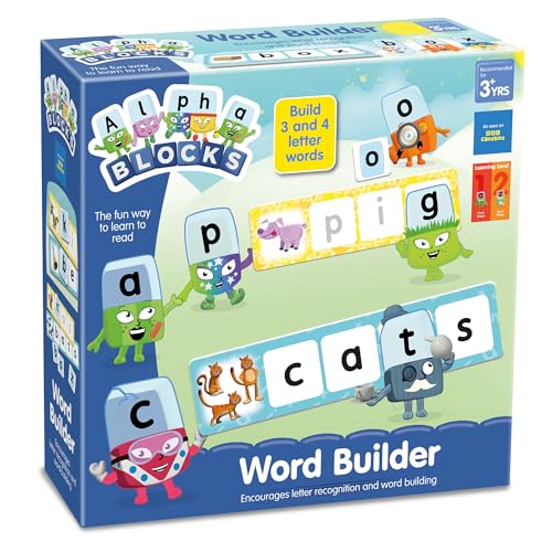 ALPHABLOCKS Word Builder Learning Games - Kids Phonics Spelling Set Toy
