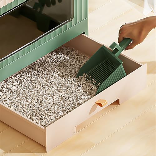 Caja de arena plegable con tapa para gato, entrada superior miniatura 3