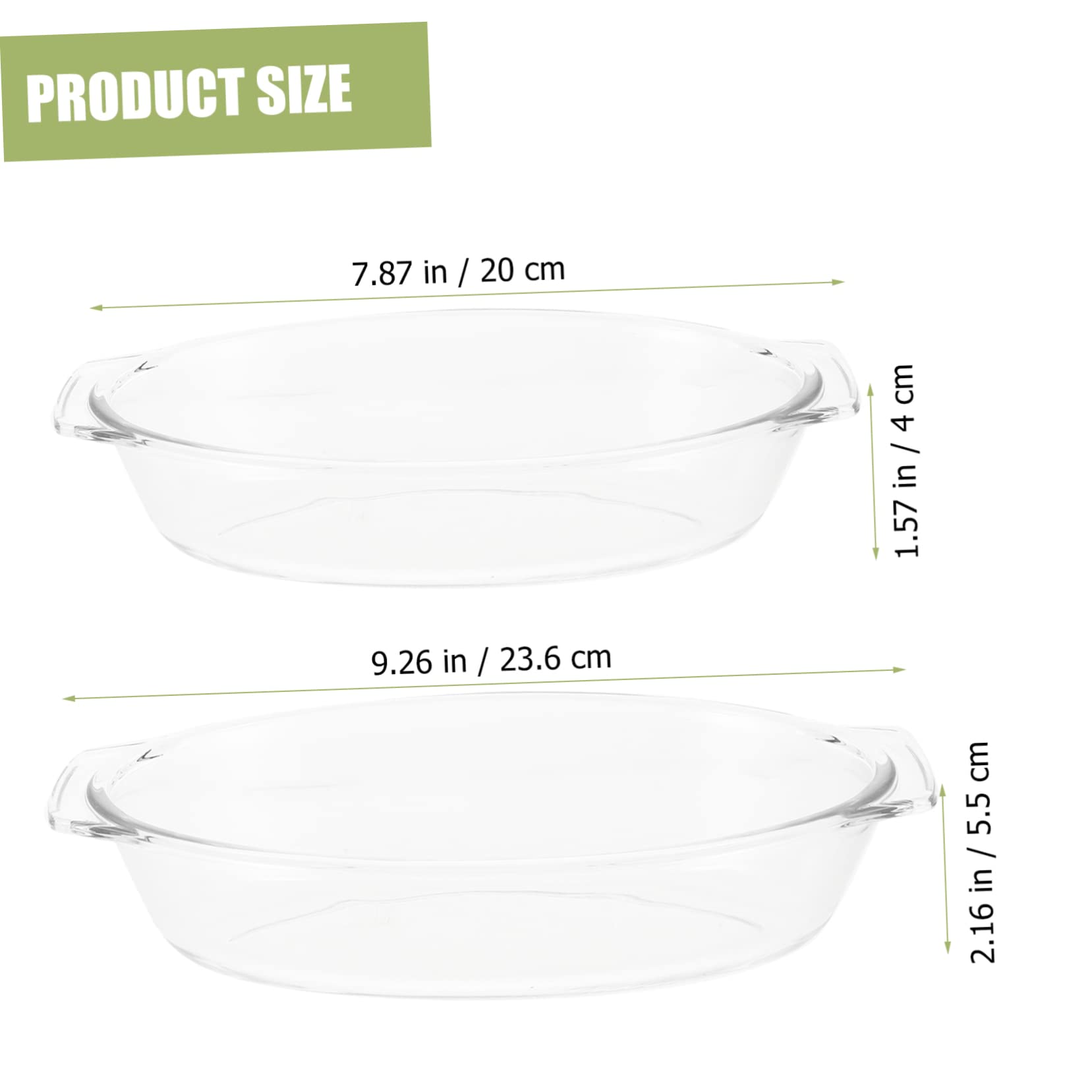 LIFKOME 2 Piezas Para Hornear Plato De Vidrio Para Pastel Bandeja Para Asar En El Horno Plato Para Ensalada Bandejas De Vidrio Para Horno Bandeja Para Asar Para Horno Platos