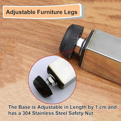 Pied de table pliant en acier inoxydable robuste avec un système de levage push-pull durable