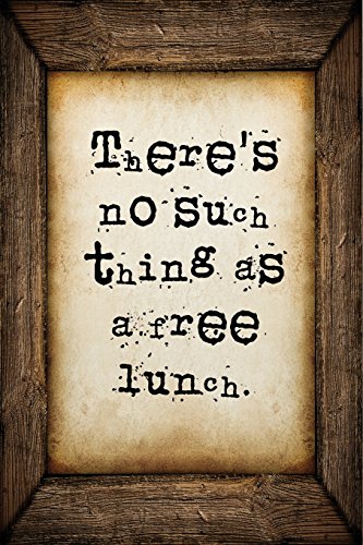 There's no such thing as a free lunch: A 6 x 9 Lined Journal Notebook
