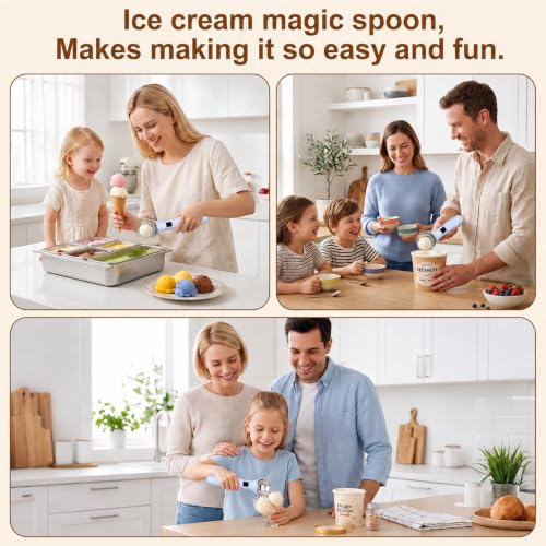 Heated Ice Cream Scoop Rechargeable, 3 Heat Settings, Electric Scooper - image 3