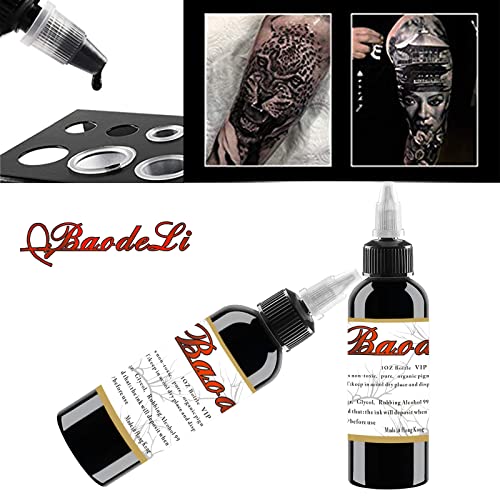 1 Bottle 2Oz Tattoo Ink Pigment Set Kits Body Arts 60Ml Black Professinal Beauty Permanent Makesup Paints Accesories #TOP5