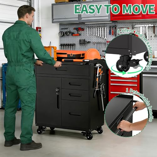 Image of Garage Cabinet System | Heavy Duty Steel All-in-One Modular Garage Cabinet Set for Ultimate Workshop Organization | Easy Assembly Garage Storage Cabinets & Tool Bench