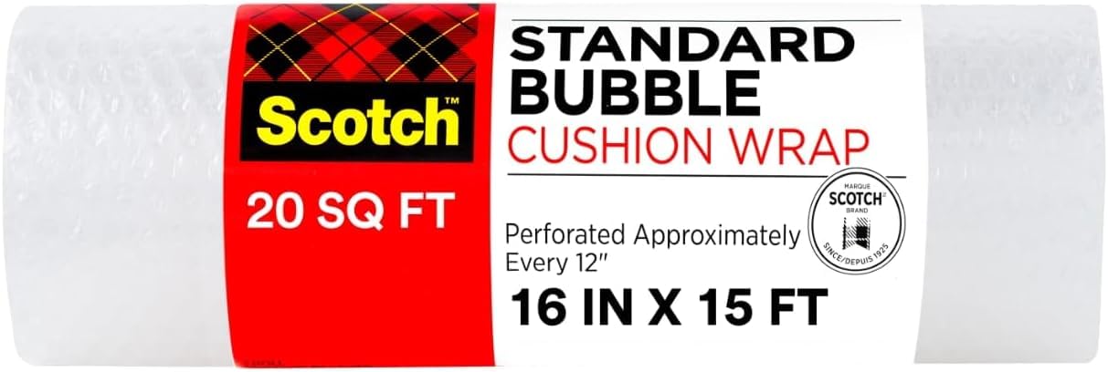 Scotch Cushion Wrap,16 in x 15 ft.,1 Roll/Pack (7924),(Pack of 12)